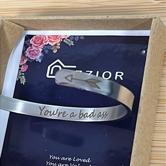 Brand New Inspirational Stainless Steel Adjustable Cuff Bracelet Bangle Engraved - Picture 7 of 12